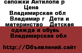 сапожки Антилопа р.27 › Цена ­ 700 - Владимирская обл., Владимир г. Дети и материнство » Детская одежда и обувь   . Владимирская обл.